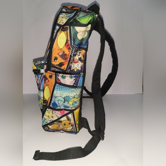 Pokemon All-Over Print Backpack 16" Canvas w/ Lower Pocket + 2 Side Pockets - Picture 2 of 16